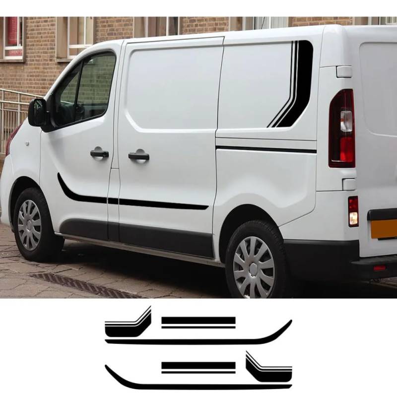 5 STÜCKE Autoaufkleber, Für R=enault Trafic Vauxhall, Für Opel Vivaro, Für FIAT Talento, Für Nissan NV300 Camper Van Vinyl Aufkleber Tuning Zubehör von JUJINGUSA