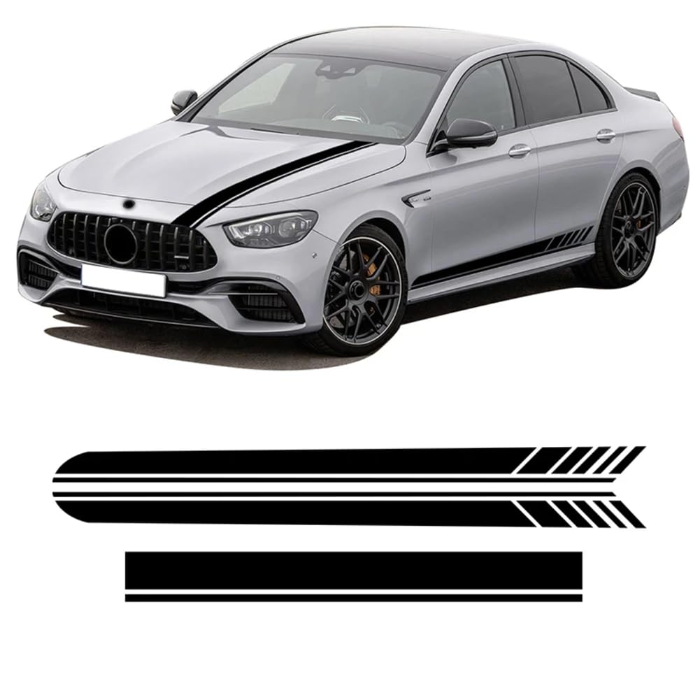 Edition 1 AMG Car Hood Decal Side Stripes Skirt Sticker, for M=ercedes B=ENZ E Class W213 S213 C238 A238 E63 S E53 E43 Accessories von JUJINGUSA