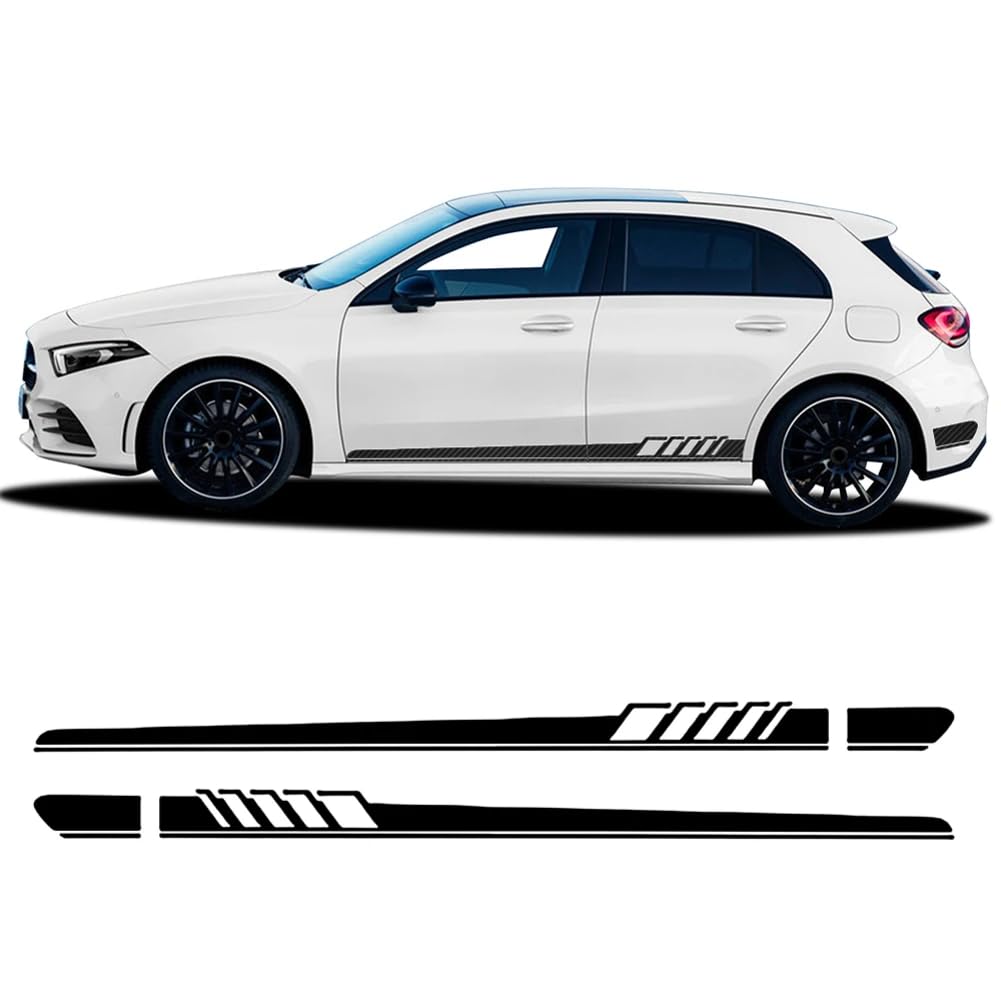 Edition 1 Side Stripes Skirt Sticker Carbon Fiber Vinyl Decal, for M=ercedes B=ENZ A Class W176 W177 AMG A45 A35 V177 Accessories von JUJINGUSA