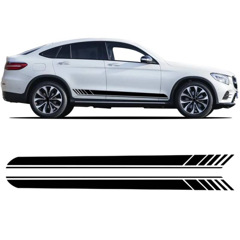 Edition 1 Side Stripes Skirt Sticker Decal, for M=ercedes B=ENZ GLC Class X253 Coupe C253 GLC250 GLC300 GLC43 GLC63 AMG Accessories von JUJINGUSA