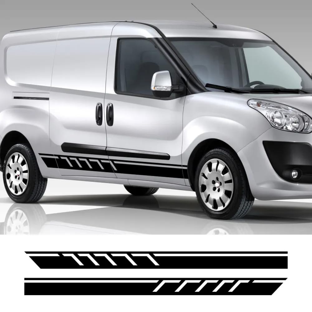 Seitenaufkleber für Autotüren, für FIAT Doblo Cargo Panorama Vauxhall, für Opel Combo Camper Van Grafikstreifen Aufkleber Autozubehör von JUJINGUSA