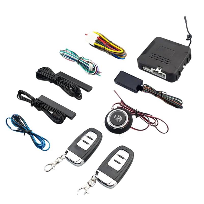 JUJNE Auto Handy Fernstart Motor Start One Button Start Stop Schwarz Kunststoff Autozubehör Autostart Keyless-Entry-System Zentralverriegelung von JUJNE