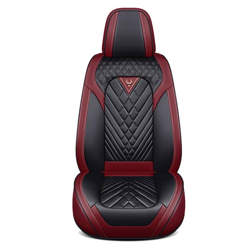 JUNJIKAIDAN Auto Sitzbezüge Set Autositzbezüge für MKX 2010-2013, Leder Autositzbezug Sitzbezug Schonbezüge Wasserdicht Vorne Hinten Sitzschoner,A/Standard-D/Black~red von JUNJIKAIDAN