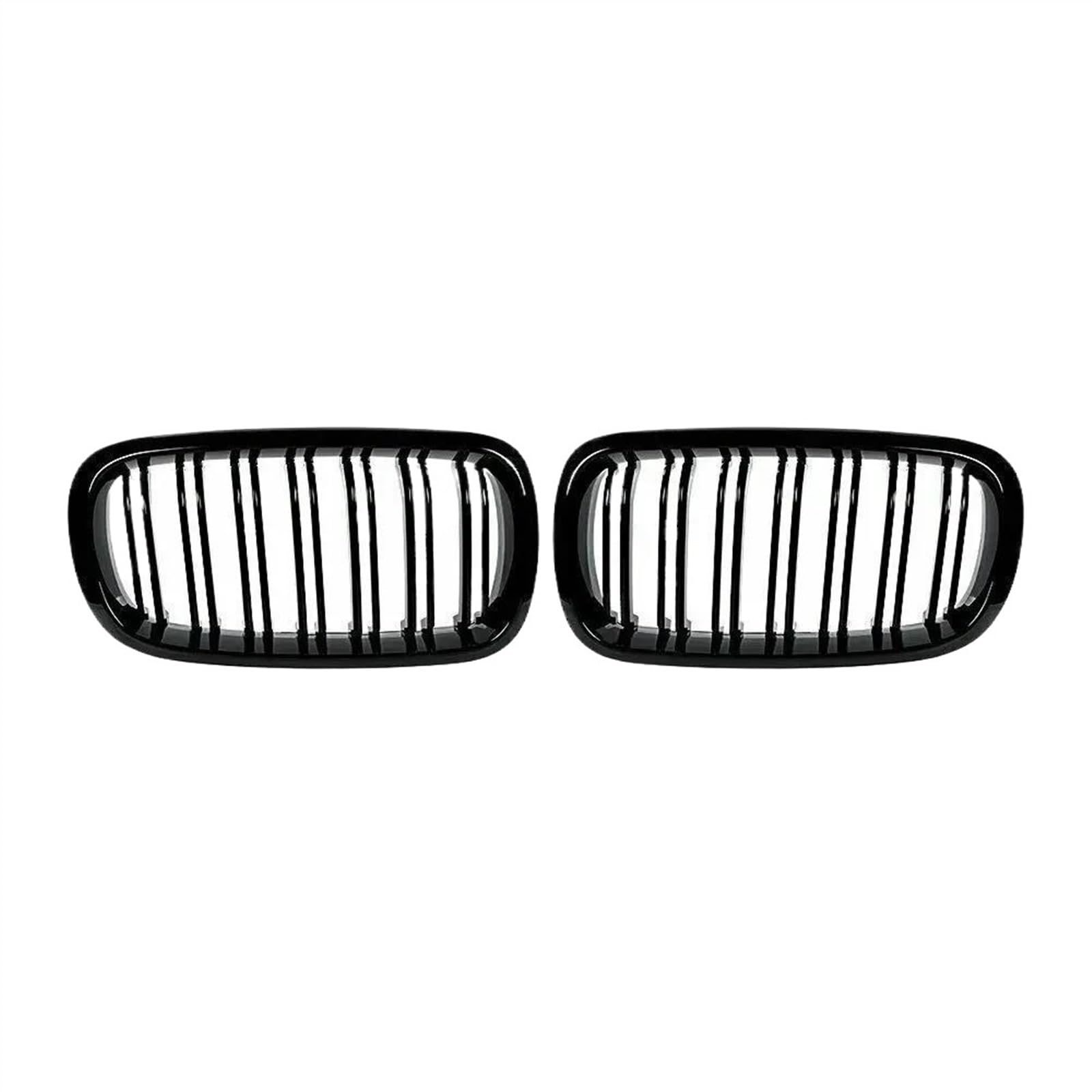 JUNOOS Für B&MW F15 F16 X5 X6 F85 F86 2014-2018 Auto-Frontstoßstange Niere Glänzend Schwarz Doppellamellengrill Renngitter Front Kühlergrille von JUNOOS