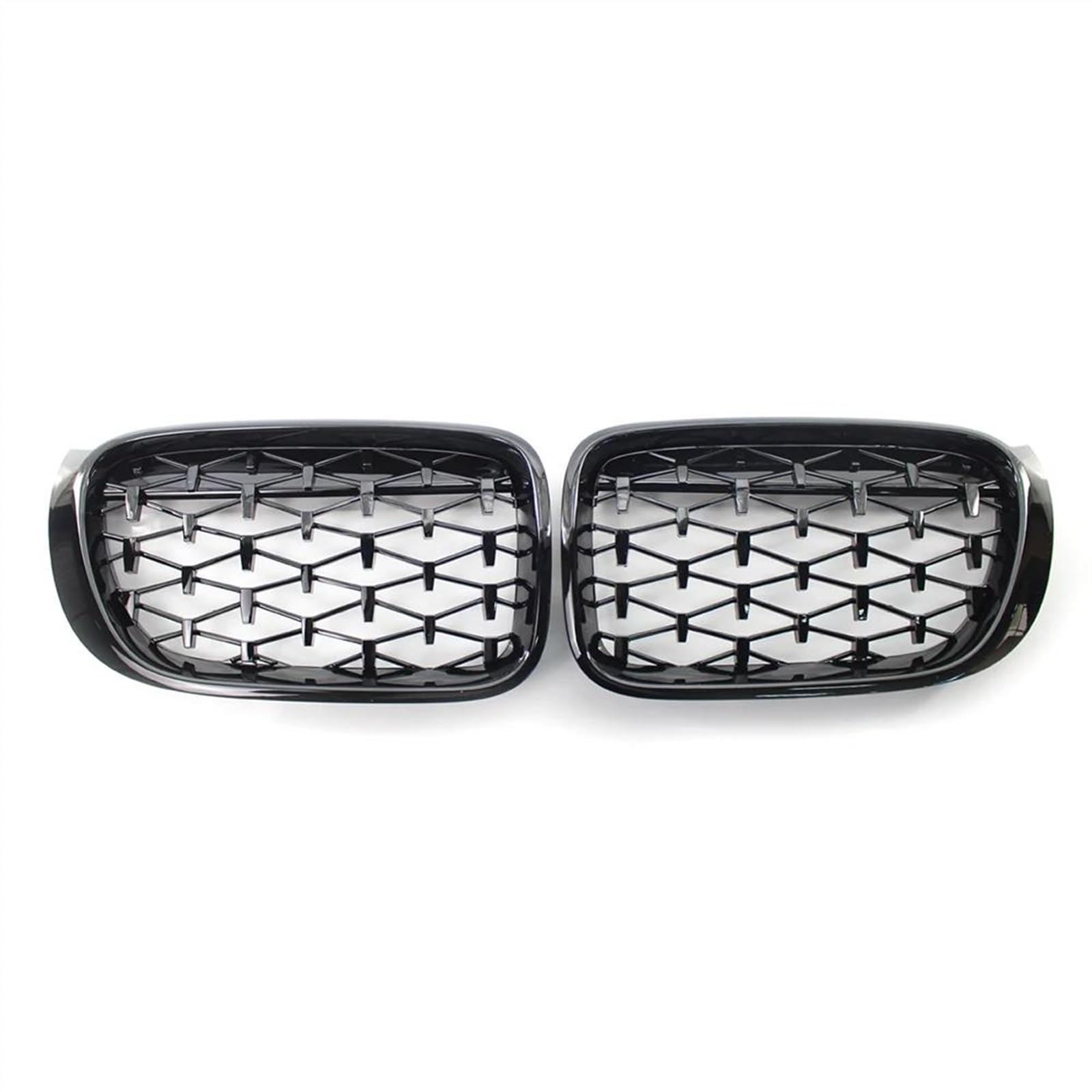 JUNOOS Für B&MW F25 F26 X3 X4 2014-2017 Auto-Frontnierengrill Im Diamant-Stil Renngrill-Zubehör Ein Paar Front Kühlergrille(Diamond Gloss Black) von JUNOOS