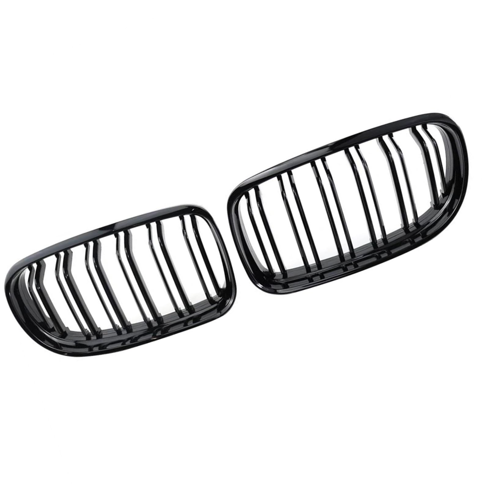 JUNOOS Kühlergrill Für Die Vordere Stoßstange Doppellamellengrill Schwarz Glänzend Für B&MW 3er-Reihe E90 E91 2009 2010 2011 2012 Front Kühlergrille von JUNOOS