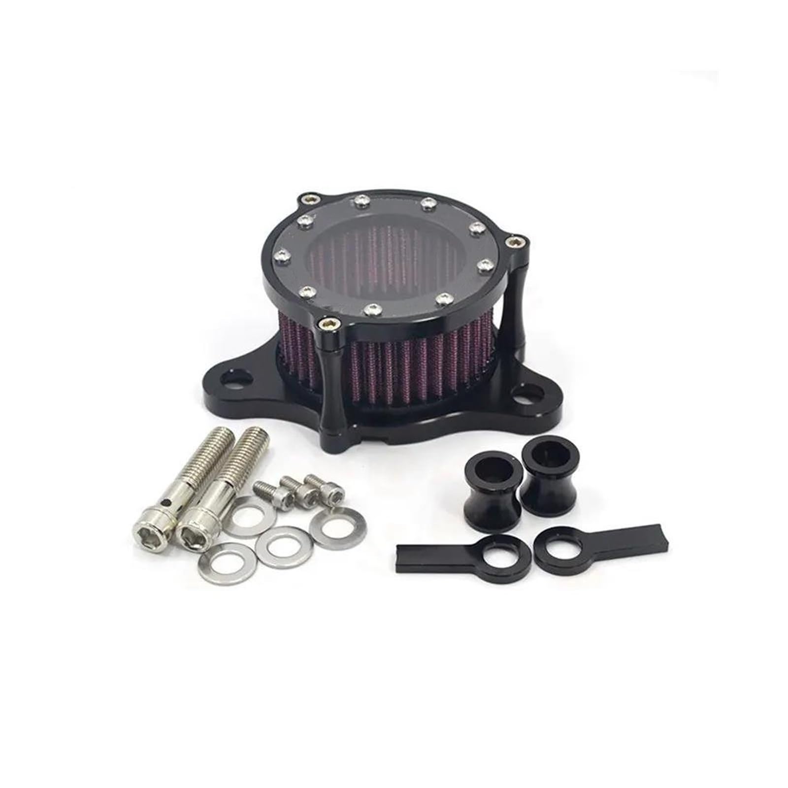 Vergaser Kit Für Harley Für Sportster XL883 XL1200 Für Iron 883 48 72 1991-2023 Motorrad-Luftfilter CNC-Luftfilter-Ansaugsystem-Kit Zubehör Motor Vergaser(Clear) von JUNOOS