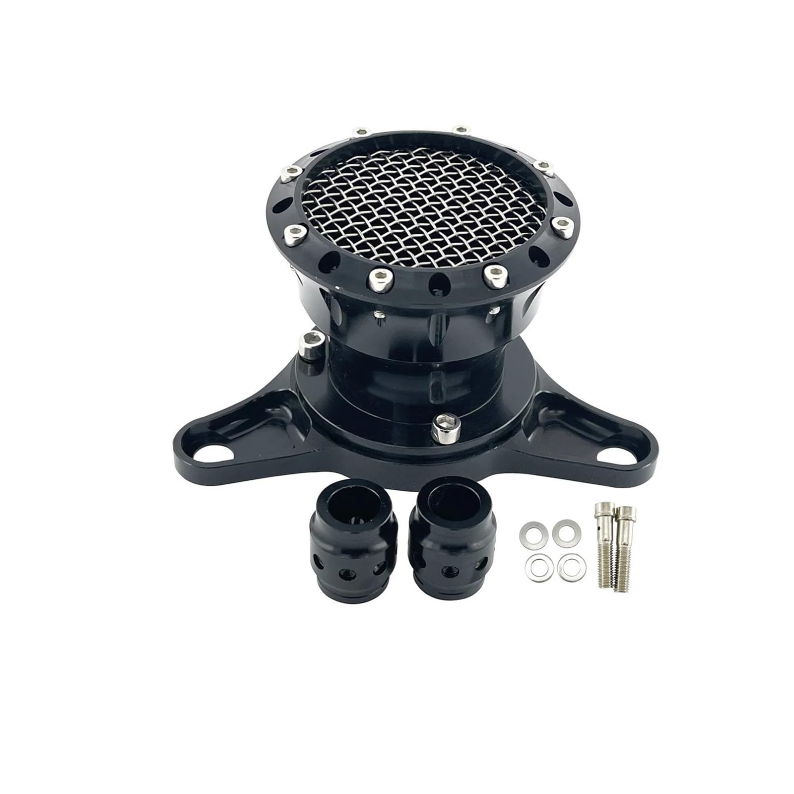 Vergaser Kit Motorrad-Retro-Luftfilter-Ansaugluftfilter Für Harley Für Sportster XL883 Für Iron XL1200 48 72 Für Roadster Für Hugger 2004-2019 Motor Vergaser(Schwarz) von JUNOOS