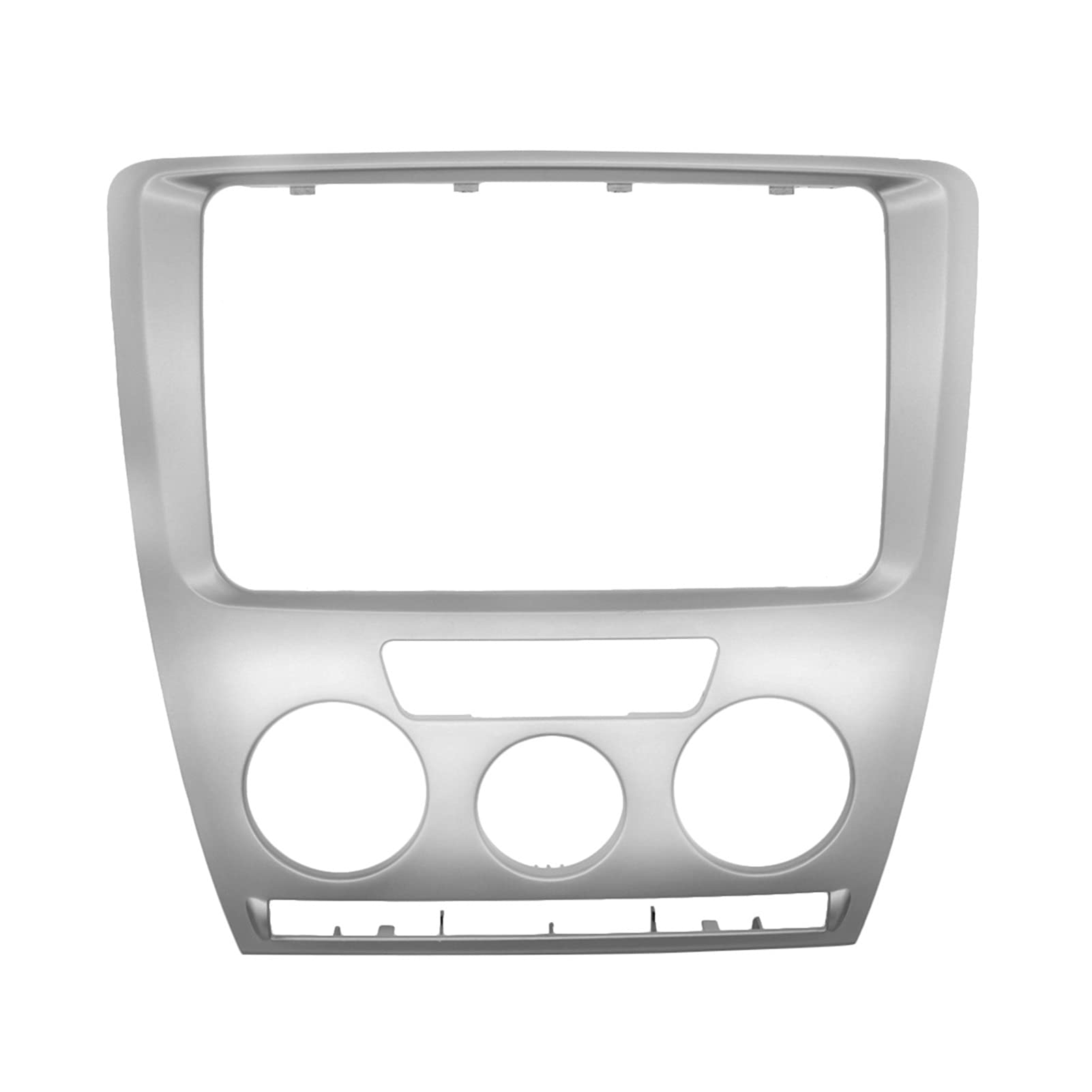 JUNPIY 2-DIN-Autoradio-Blende, Stereo-Facia-Rahmen, Armaturenbrett-Montage-Set, Adapter-Zierblende, for Skoda, for Octavia, Schaltgetriebe AC ​​2007–2009 Blende für Radioblende von JUNPIY