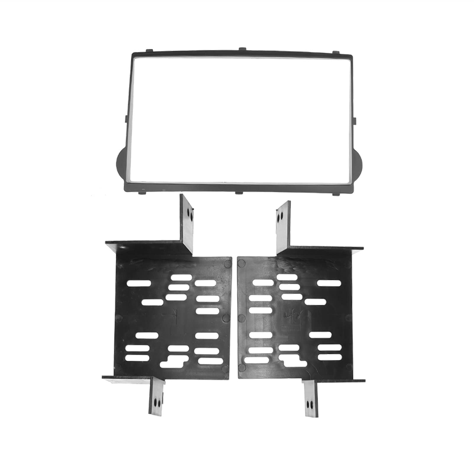 JUNPIY 2-DIN-Autoradio-Blende H1 CD-DVD-Stereo-Rahmenverkleidung Armaturenbrett-Einbau-Ziersatz-Gesichtsblende, for Hyundai, 2010 Blende für Radioblende von JUNPIY