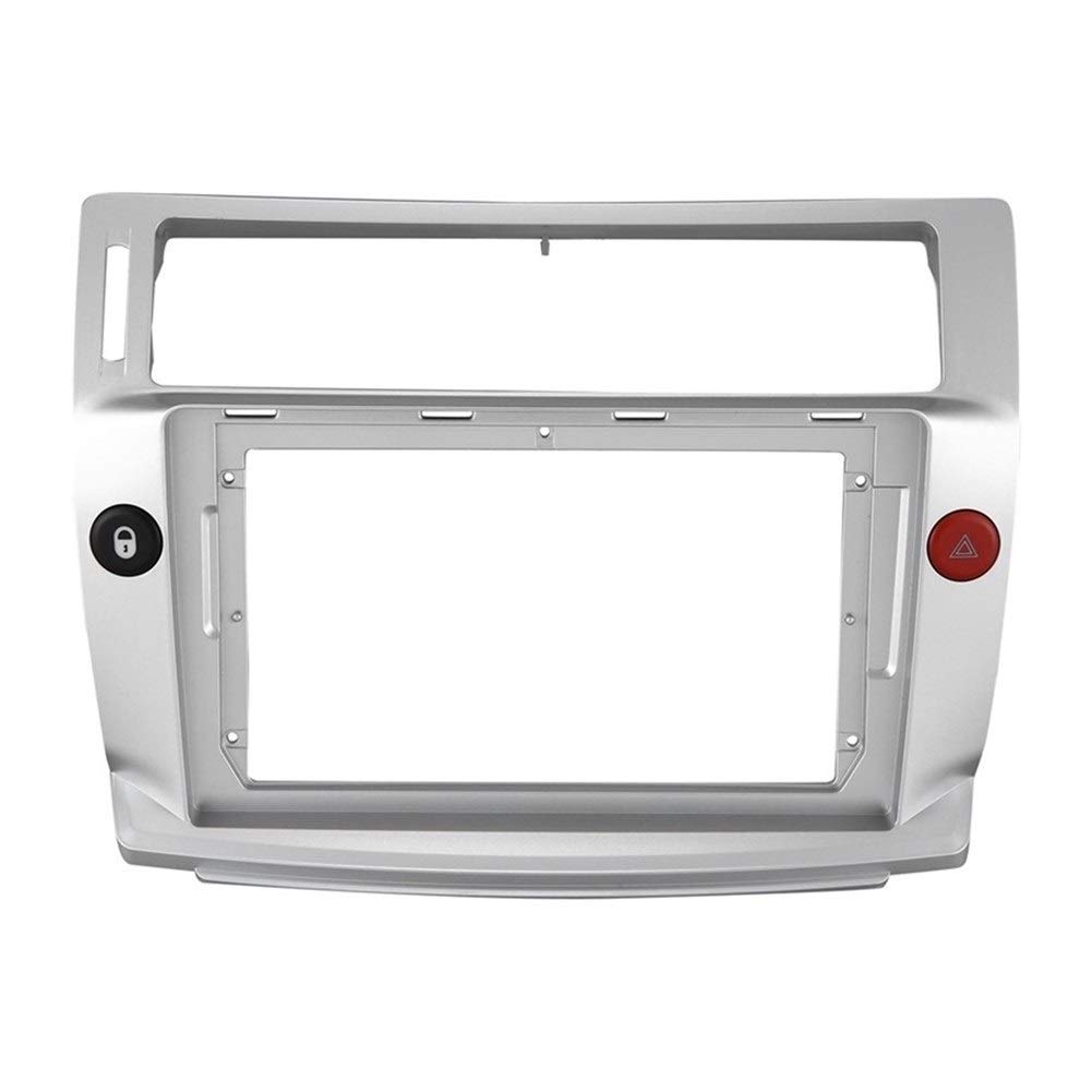 JUNPIY 2 Din Autoradio-Frontplattenrahmen, for Citroen, C-Quatre 2004–2009, Auto-DVD-GPS-Player-Panel, Armaturenbrett-Montage-Set, Autozubehör Blende für Radioblende von JUNPIY