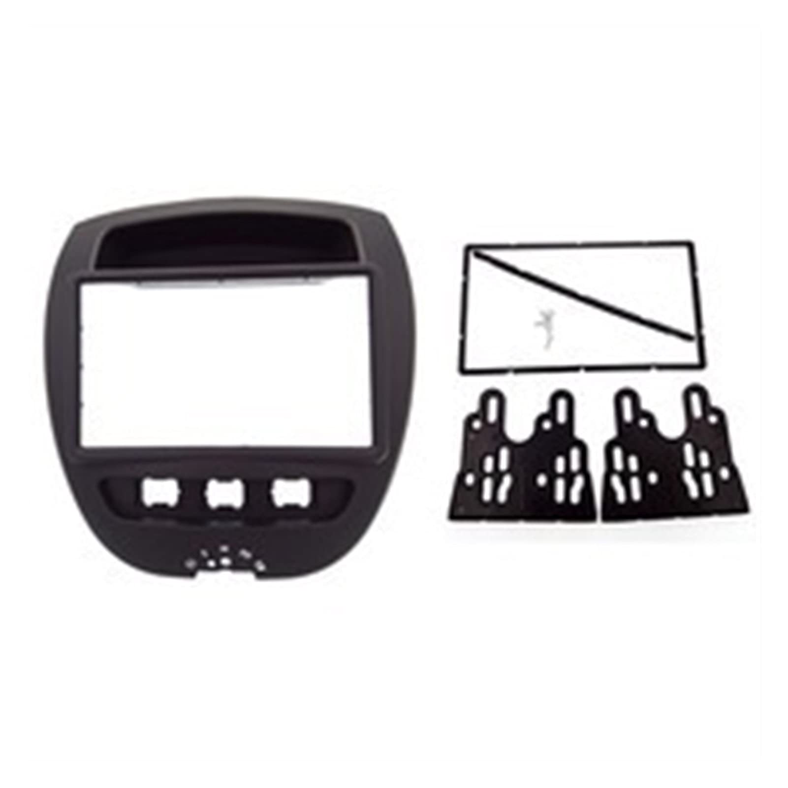 JUNPIY 2-Din-Autoradio-Rahmen, for Toyota, Aygo, for Citroen, C1, for Peugeot, 107 2005–2014, Faszien-Armaturenbrett-Set, DVD-Radio-Panel-Stereo-Abdeckung Blende für Radioblende(7 Inch) von JUNPIY