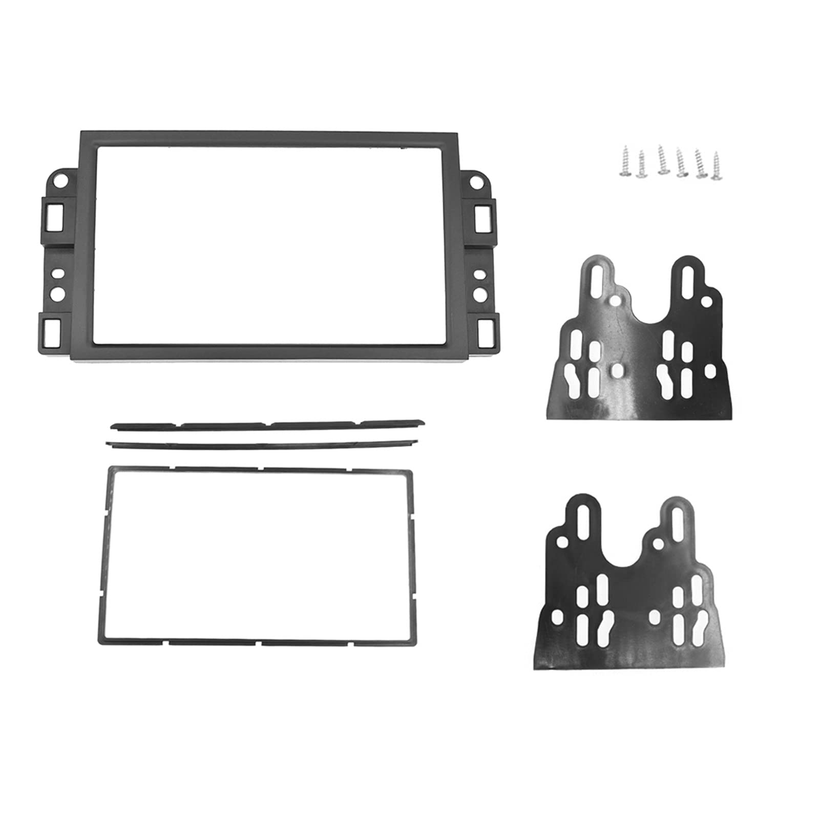 JUNPIY 2-Din-Radio-DVD-Rahmen, Stereo-Armaturenbrett-Einbauverkleidung, for Chevrolet, Aveo Lova Captiva Gentra ab 2007 Blende für Radioblende von JUNPIY