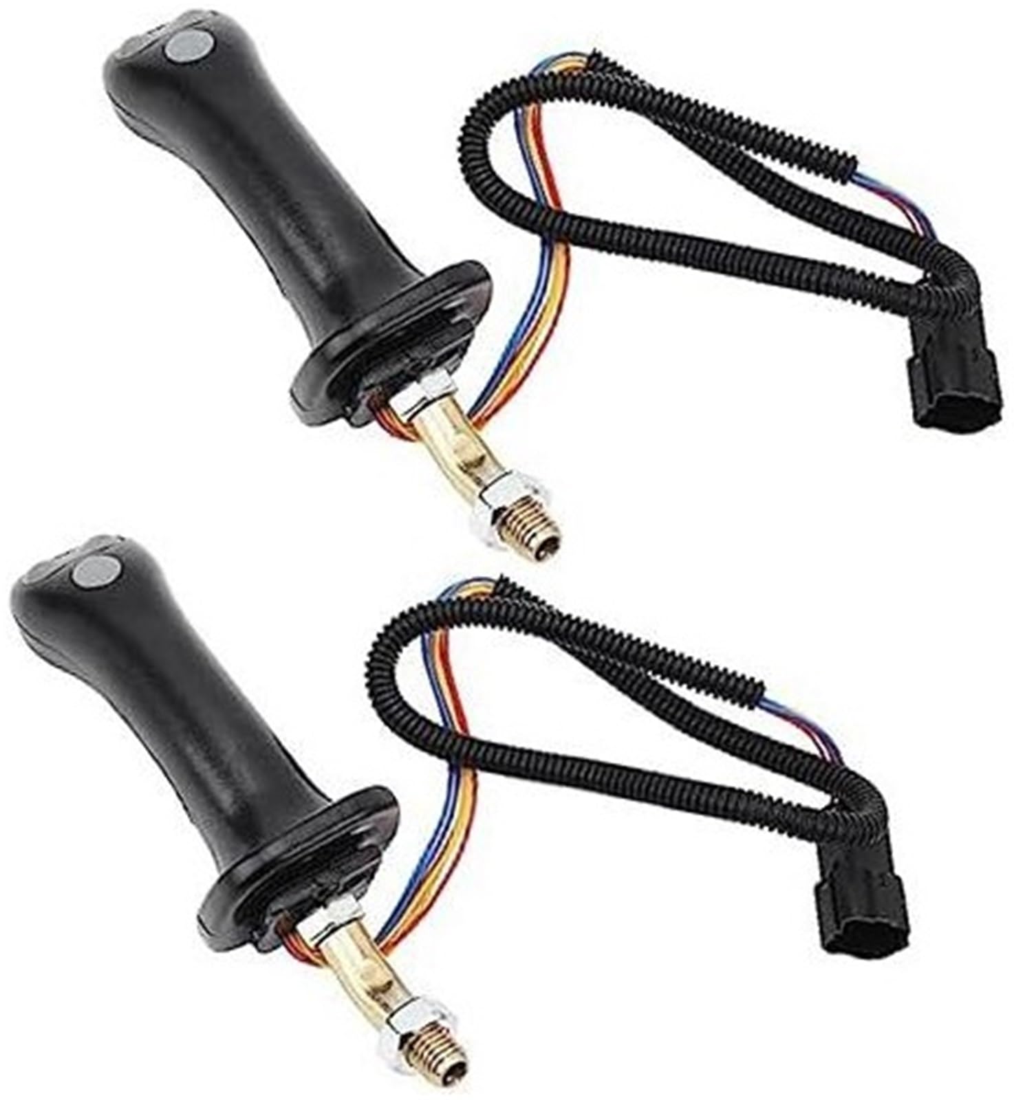 JUNPIY 2 PCS 3-Tasten-Joystickgriffe for Bagger mit 6 Stiften, Joystick-Hebelgriffe for Bagger, for DH DX150 215 225 300 37020119C Joystick für Bagger von JUNPIY