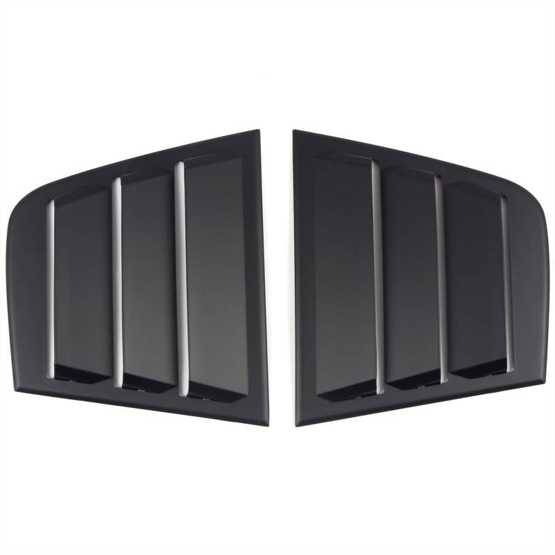 JUNPIY 2 Stück Auto-Rückseite Fensterlamellen Fensterläden Jalousien Trim Air Vent Scoop Shades Abdeckung, for Dodge, for Charger 2011-2021 Autofenster-Lamellenaufkleber(Matte Black) von JUNPIY