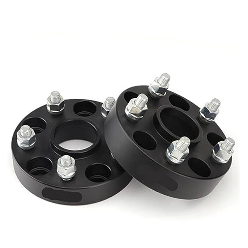 JUNPIY 2 Stück PCD 5x98 CB 58,1 mm 15/20/25/30/35 mm Aluminium-Radabstandshalter M12 x 1,25 Adapter 5 Lug Passender Anzug, for Alfa Romeo, GT Spurverbreiterungen(Black 2PCS 35mm Black) von JUNPIY