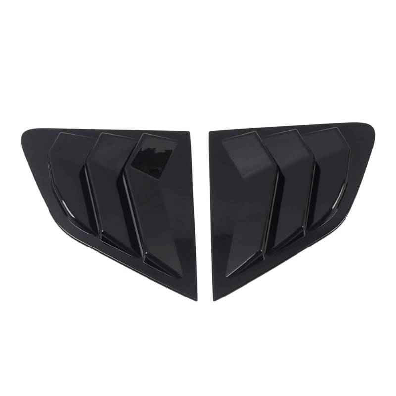 JUNPIY 2PCS Auto Heckscheibe Lamellen Fensterläden Abdeckung Trim, for Nissan, for Qashqai, for J11 2015-2020 Zubehör Auto Styling ABS Schwarz Autofenster-Lamellenaufkleber(Black) von JUNPIY