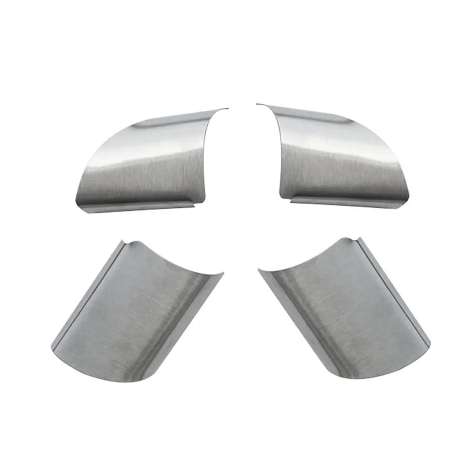 JUNPIY 4-teiliges Set Edelstahl-Lenkradverkleidung mit Pailletten, for Ford, for Focus 2 Mk2 2005–2012, Autozubehör Auto-Lenkradverkleidung(Silver) von JUNPIY