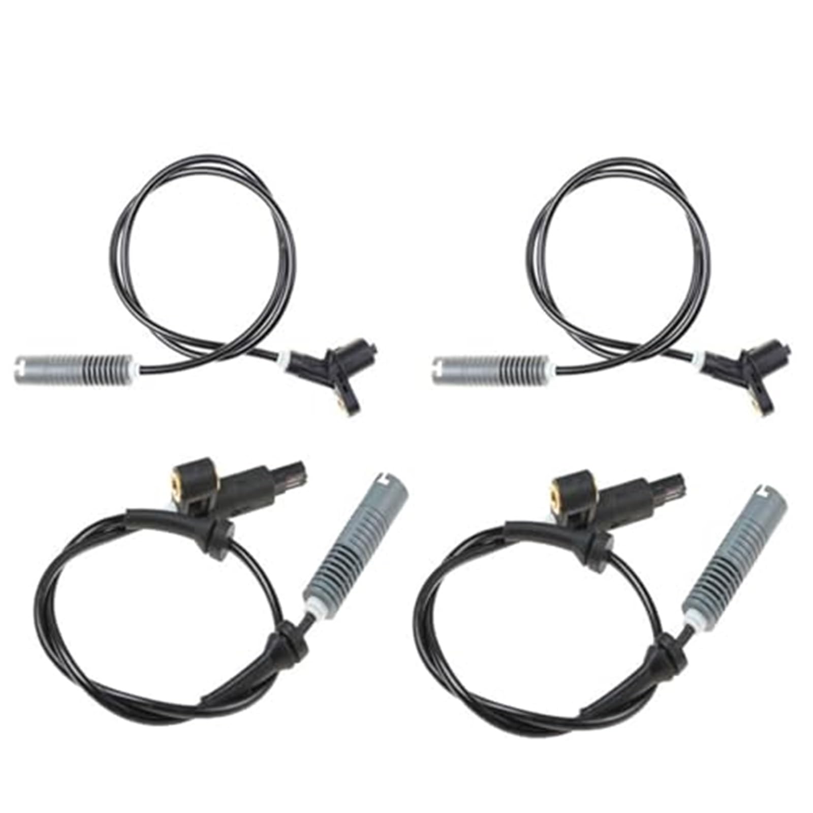 JUNPIY 4PCS Front & Rear Left Right ABS Wheel Speed Sensor, for BMW, 318 320 323 325 328 M3 34521163027 34521182067 ABS-Sensor Radgeschwindigkeit von JUNPIY