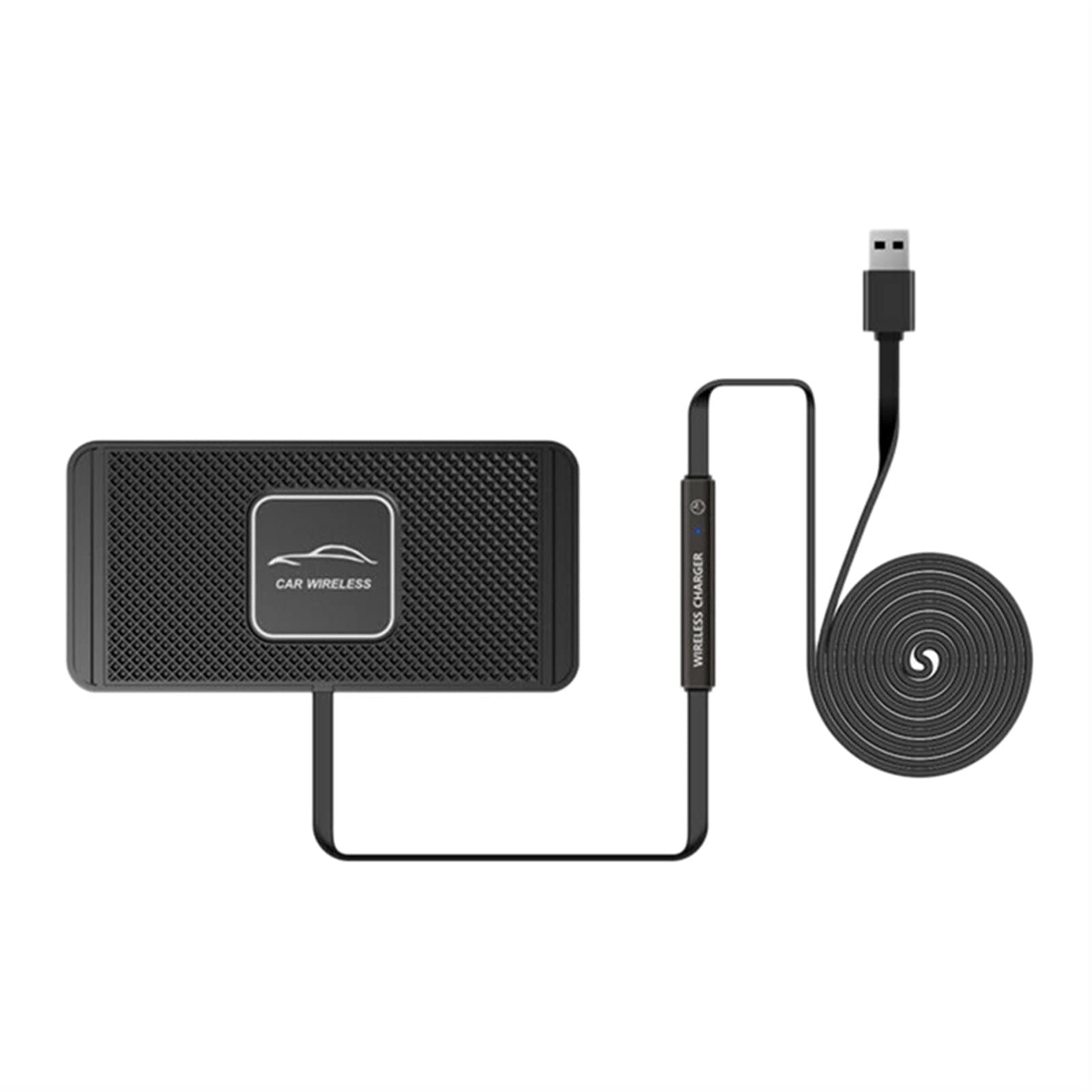 JUNPIY 5 7,5 10W C1 Auto Qi Wireless Ladegerät Pad Schnellladestation rutschfeste Matte Drahtloses Auto-Ladegerät von JUNPIY