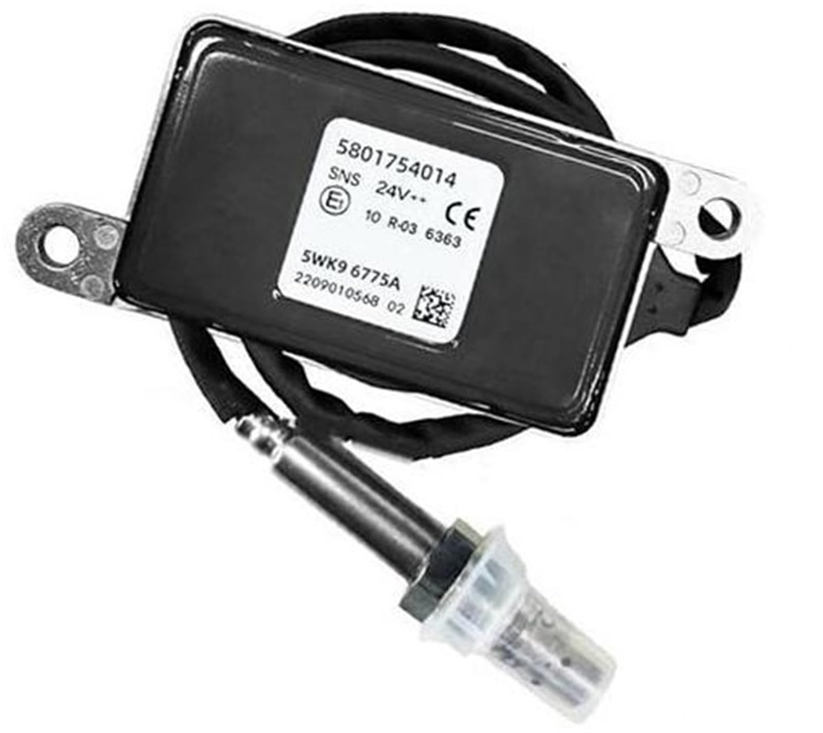 JUNPIY 5801754014 5WK96775A 5WK9 6775A 24 V Stickstoff-Sauerstoff-Sensor 24 V, for IVECO, LKWs, Busse, Öl, Abgaserkennung, Stickoxid-Sensor Kfz-Sauerstoffsensor(Black 5WK96775A) von JUNPIY