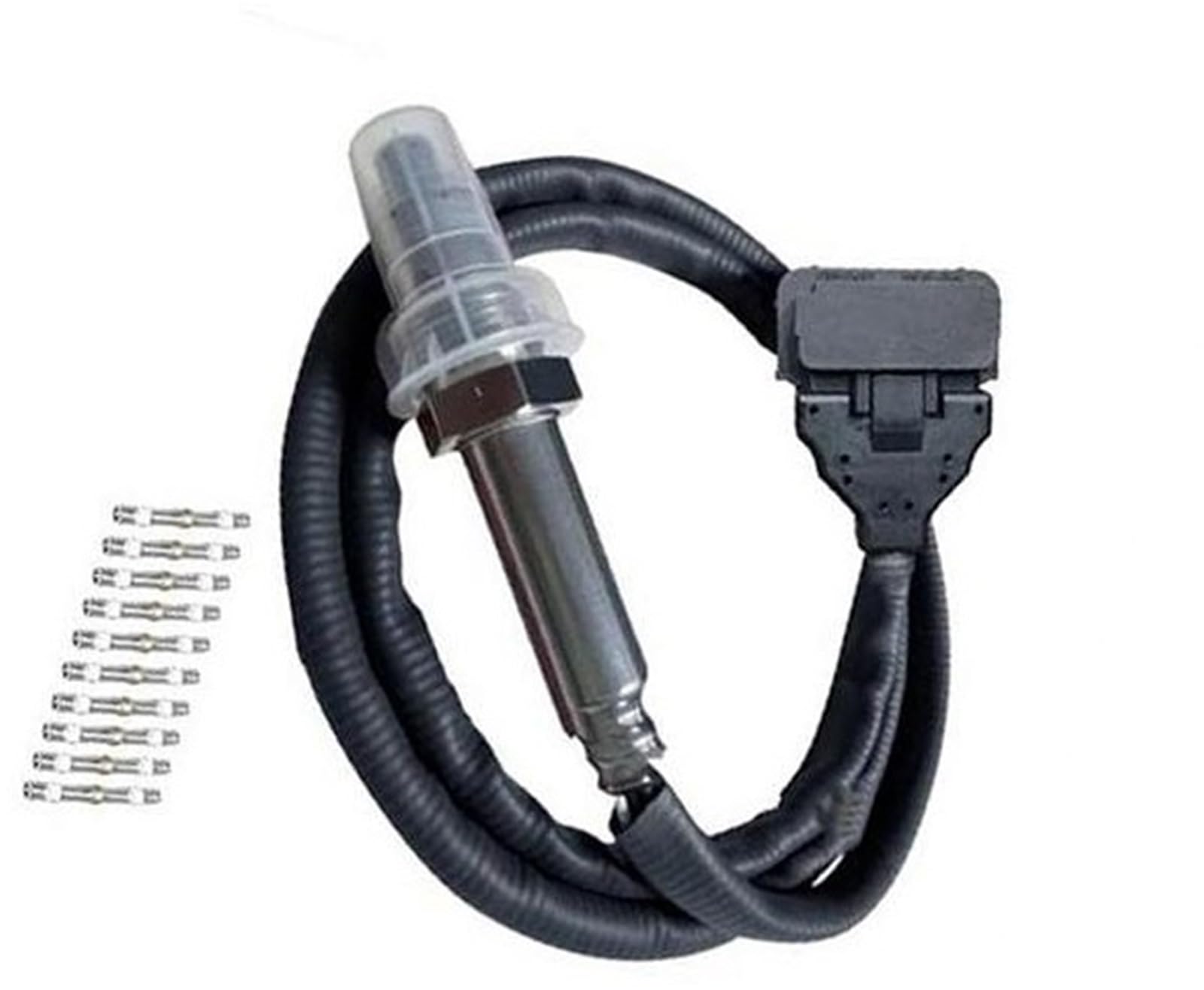 JUNPIY 5WK96741B 4326874 28729846 Stickstoff-Sauerstoff-Sensor, for Cummins, 15,0 l 11,0 l ISX Kenworth T660 T680 T700 T8 Stickstoffoxid-Sensor Kfz-Sauerstoffsensor(Black Probe) von JUNPIY