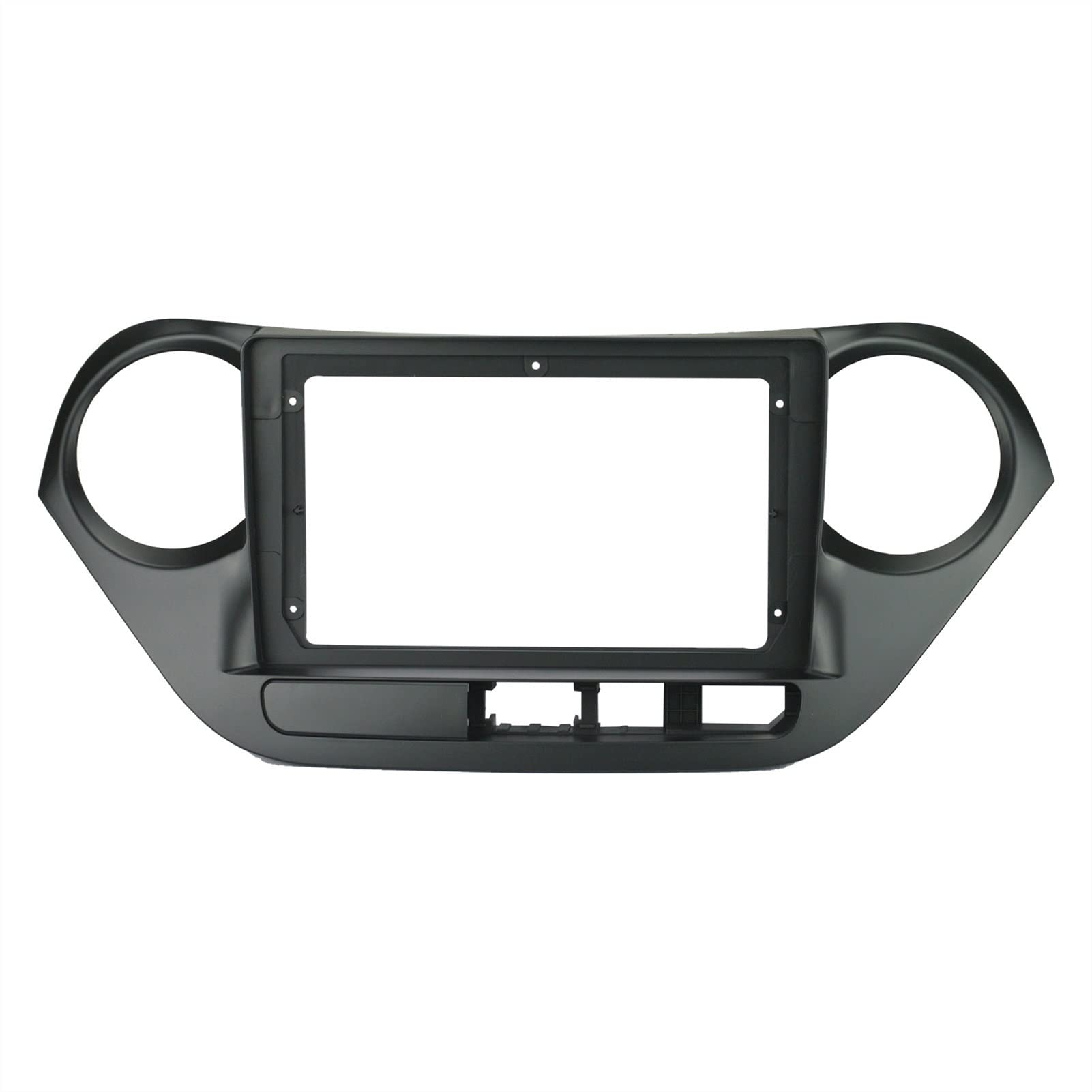 JUNPIY 9-Zoll-2-Din-Autoblende, for Hyundai, I10 2014-2017, linkes Rad, Doppel-Din-Auto-DVD-Rahmen, Einbau ins Armaturenbrett Stereo-Panel-Rahmen(Left Wheel Frame) von JUNPIY