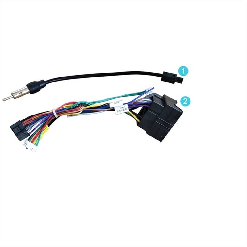 JUNPIY 9-Zoll-2-Din-Autoblende, for Skoda, Fabia Rapid 2015-2019, Doppel-Din-Auto-DVD-Rahmen-Adapterplatte, Einbau ins Armaturenbrett Stereo-Panel-Rahmen(Canbus and Cable) von JUNPIY