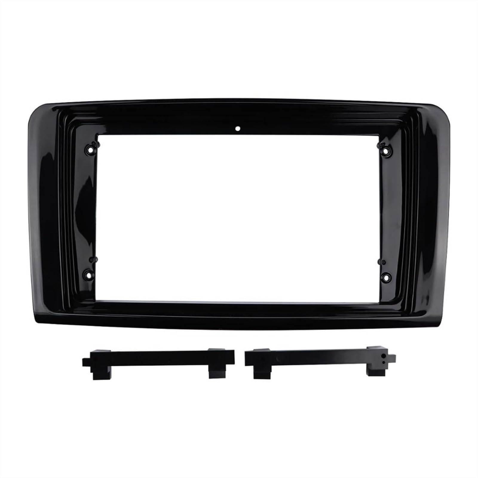 JUNPIY 9-Zoll-Autoradio-Blenden for Mercedes, for Benz, ML W164 2006-2010, Armaturenbrett-Einbaurahmen, Stereo-Panel, GPS-Player-Blende Stereo-Panel-Rahmen(Gloss Black) von JUNPIY