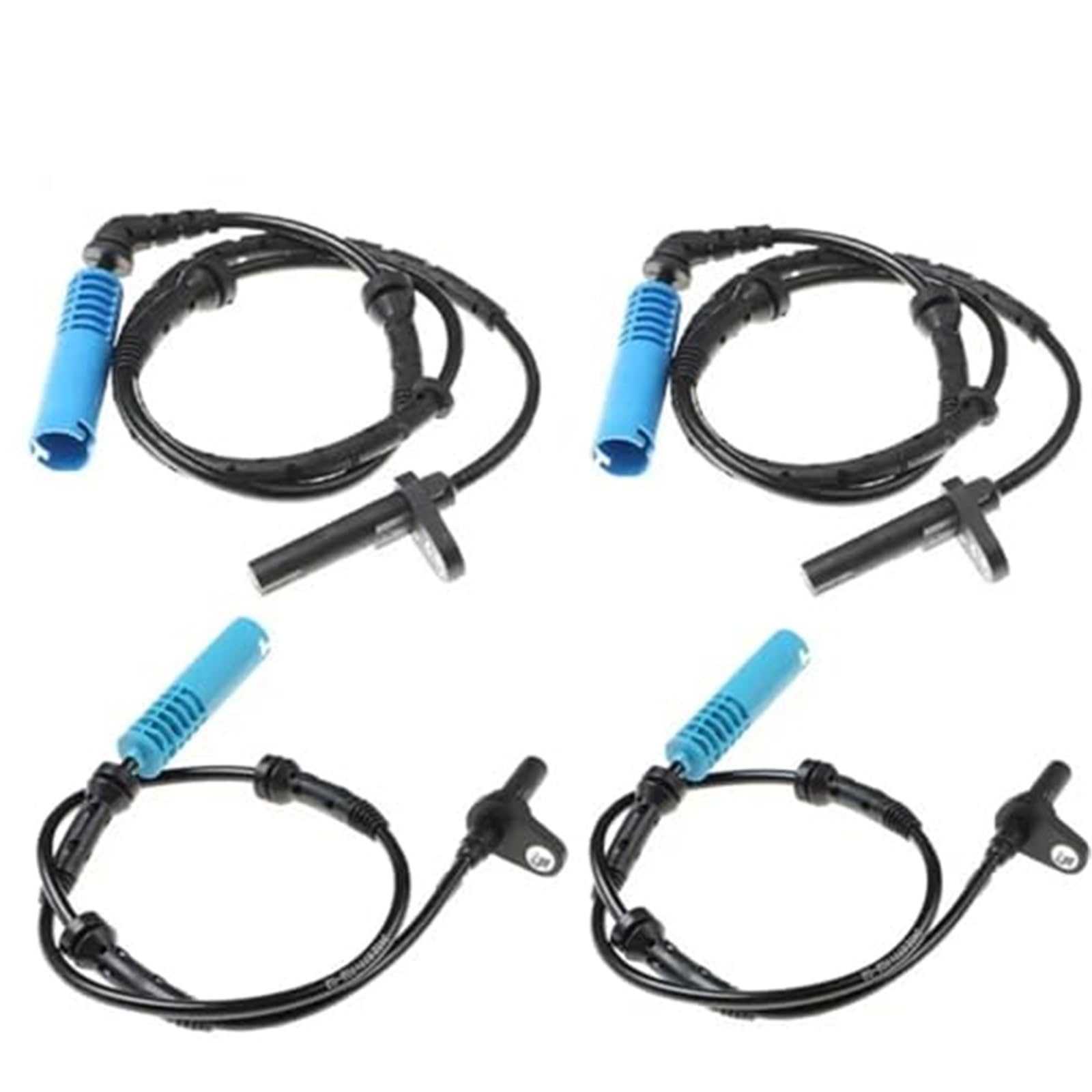 JUNPIY ABS Wheel Speed Sensor, for, E60 E61 525i 528i 530i 540i 34526771702 34526771703 ABS-Sensor Radgeschwindigkeit(Black 4PCS) von JUNPIY