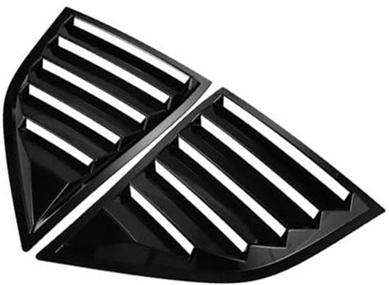 JUNPIY Aufkleber for die hintere Lamellenfensterabdeckung des Autos, for DODGE, for Challenger, 2015–2022, Seitenfensterladen-Entlüftungsschaufel, ABS-Carbonfaser-Stil, Schwarz Autofenster-Lamellenauf von JUNPIY