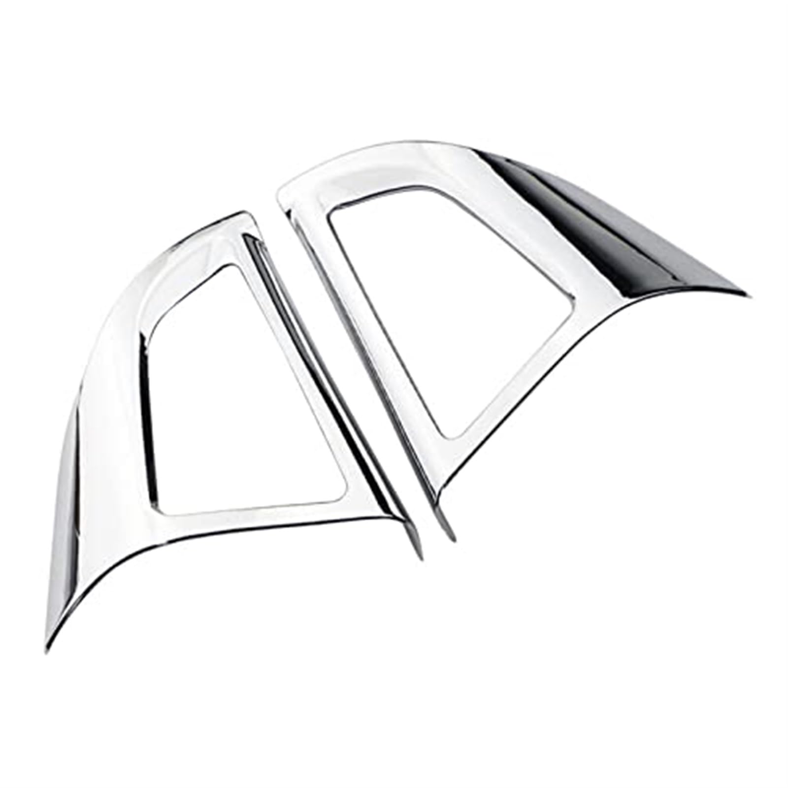 JUNPIY Auto Chrom Lenkrad Schutzhülle Trim Aufkleber, for Chevrolet, for Cruze, Limousine Schrägheck 2009-2015 Trax Zubehör Auto-Lenkradverkleidung(Black 2 Hole Glossy Silver) von JUNPIY