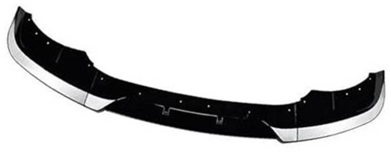 JUNPIY Auto-Frontspoiler, Frontstoßstangen-Lippenkörper-Kit, Spoiler-Splitter, Stoßstangen-Lippensplitter-Teil, for, for 5er F10 F11, for LCI 2015–2017 Frontsplitter-Spoiler(Black Gloss Black) von JUNPIY