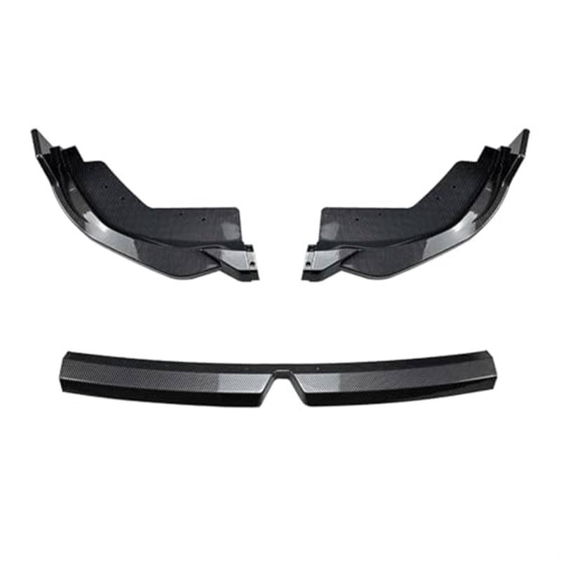 JUNPIY Auto Frontstoßstange Spoilerlippe Unterer Splitterschutz, for, 3er G20 G21 LCI M Sport 320i 325i 2022 2023 Frontspoiler Frontsplitter-Spoiler(Black Carbon Fiber Look) von JUNPIY