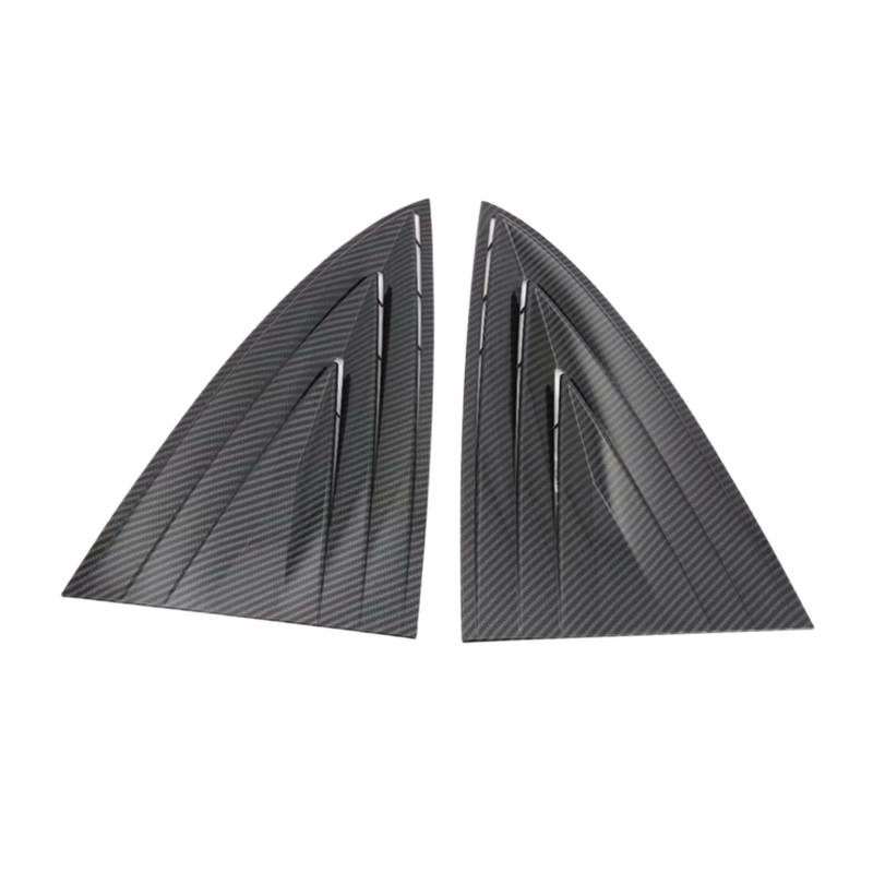 JUNPIY Auto Jalousien Dekoration Hinten Dreieckige Fenster Spoiler Jalousie Shutter Abdeckung Deflektor Zubehör, for Tesla, for Modell 3 Autofenster-Lamellenaufkleber(Carbon Fiber Style) von JUNPIY