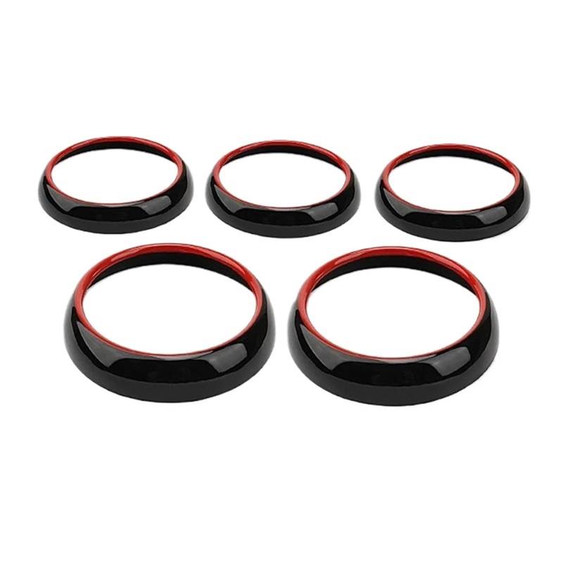 JUNPIY Auto Klimaanlage Air Vent Outlet Ring Abdeckung Trim Dekoration for GLA X156 CLA C117 klasse (A, B klasse kann Nicht verwendet Werden) Luft-AC-Aufkleber-Dekoration(Red,2014 to 18 CLA) von JUNPIY