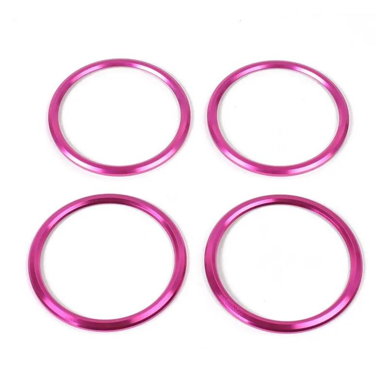 JUNPIY Auto Klimaanlage Vent Outlet Ring Trim Abdeckung, for Chevrolet Camaro 2017 2018 2019 2020 2021 2022 Innen Zubehör Luft-AC-Aufkleber-Dekoration(Pink) von JUNPIY