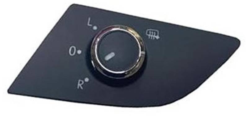 JUNPIY Auto-Rückspiegelschalter, for Passat, B7 2011–2015 561959565CXSH Chrom-Tür-Rückspiegel-Schaltertaste Autospiegelschalter von JUNPIY