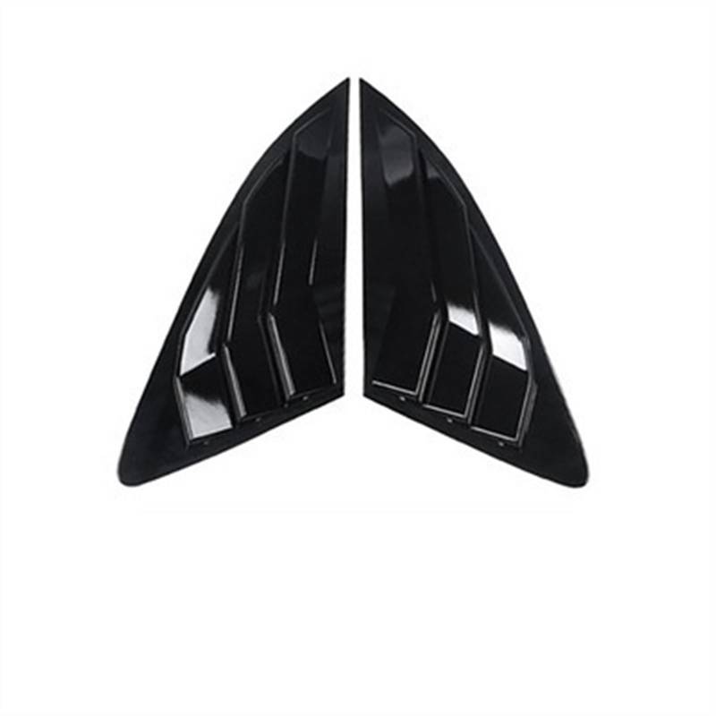 JUNPIY Auto Styling Heckscheibe Dreieck Panel Zierleisten Dekoration Abdeckung Fensterläden Rahmen Aufkleber, for, for Q3 Q5 Auto Außenzubehör Autofenster-Lamellenaufkleber(A Black) von JUNPIY