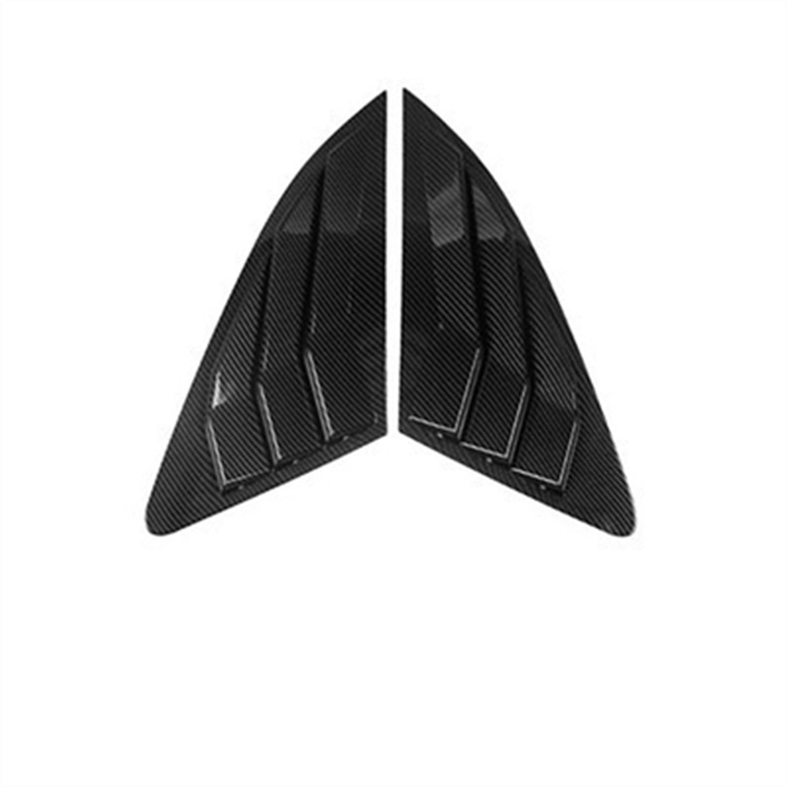 JUNPIY Auto Styling Heckscheibe Dreieck Panel Zierleisten Dekoration Abdeckung Fensterläden Rahmen Aufkleber, for, for Q3 Q5 Auto Außenzubehör Autofenster-Lamellenaufkleber(A Carbon Fiber Black) von JUNPIY