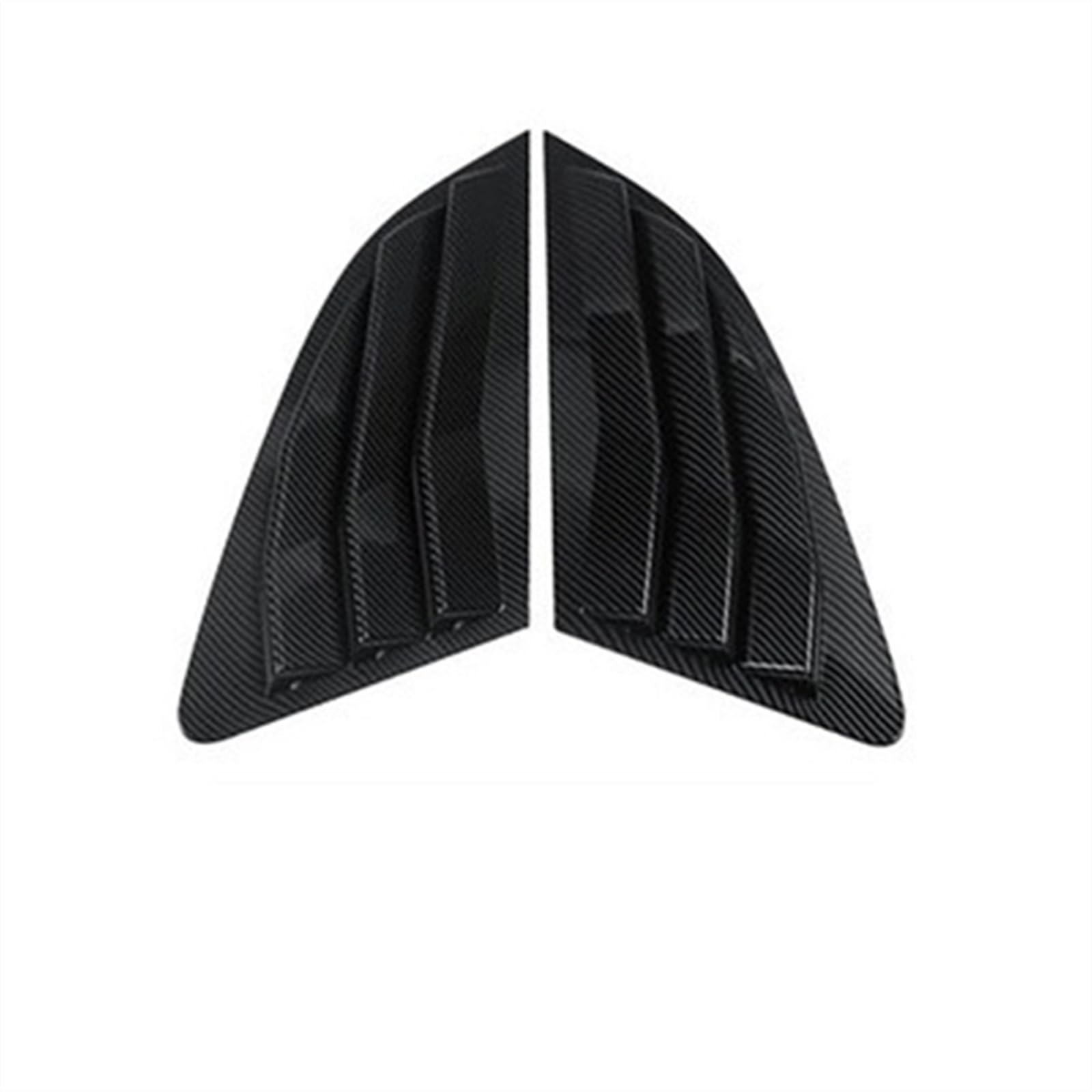 JUNPIY Auto Styling Heckscheibe Dreieck Panel Zierleisten Dekoration Abdeckung Fensterläden Rahmen Aufkleber, for, for Q3 Q5 Auto Außenzubehör Autofenster-Lamellenaufkleber(B Carbon Fiber Black) von JUNPIY