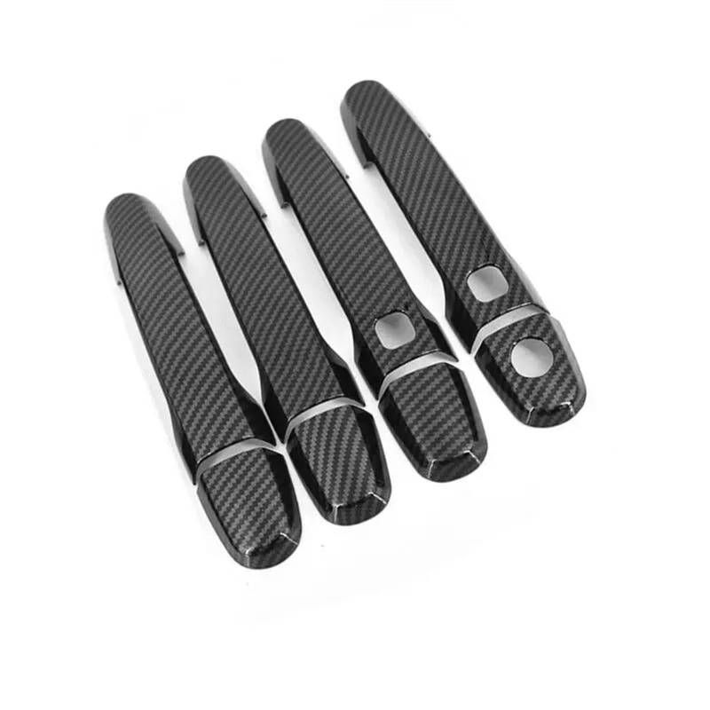 JUNPIY Carbon Fiber Silber Auto Türgriff Abdeckung Schüssel Verkleidung, for Toyota, Vios 2002-2017 Styling Zubehör Abdeckung für Außentürgriffe(Carbon 2 Buttons) von JUNPIY