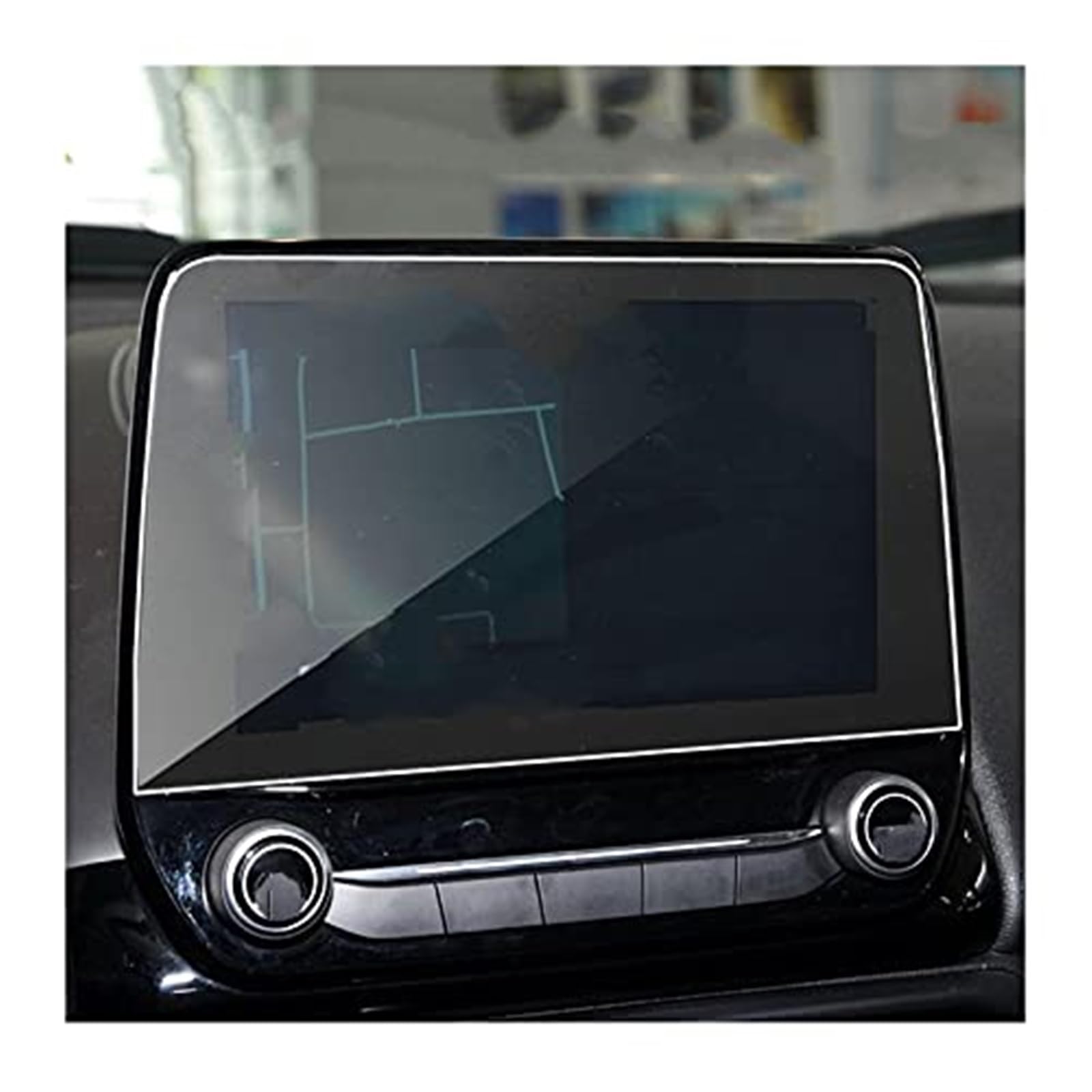 JUNPIY Displayschutzfolie for Instrumente, for Ford, for Ecosport, for 8 9 Zoll 2018 2019, Auto-Displayschutz aus gehärtetem Glas, Navigations-Displayschutz aus gehärtetem Glas Displayschutz aus Glas( von JUNPIY