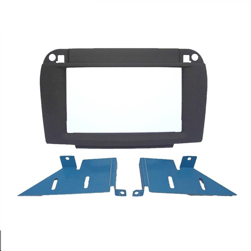 JUNPIY Doppel-DIN-Stereoblende for Benz S-Klasse, Schwarze Radioblende, Umrüstung auf das Armaturenbrett, Einbauset, Blendeneinbau Stereo-Panel-Rahmen von JUNPIY