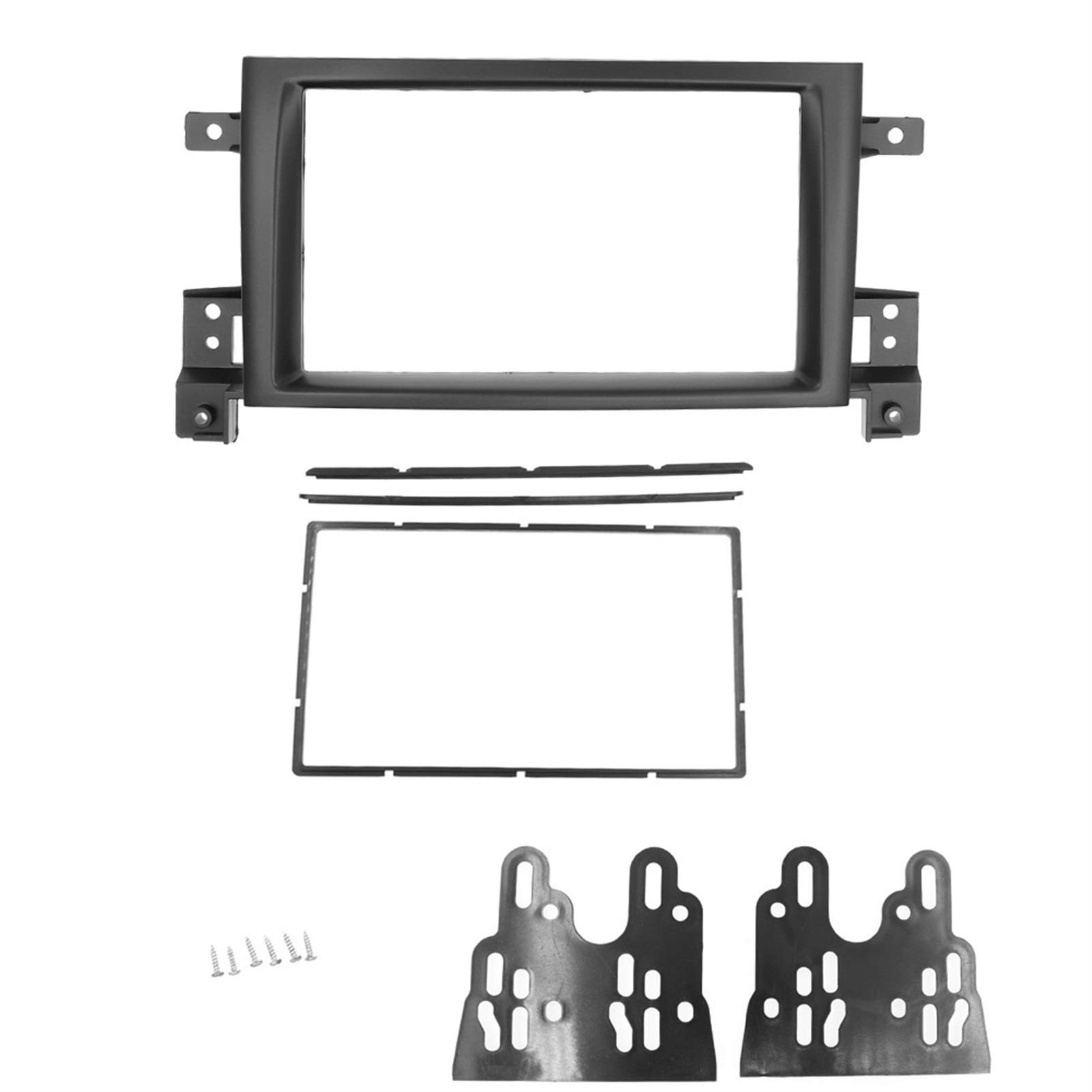 JUNPIY Doppelte 2-Din-Autoblende, for Suzuki, Grand Vitara 2005+, DVD-Panel, Armaturenbrett-Kit, Installationsrahmen, Zierblende Blende für Radioblende von JUNPIY