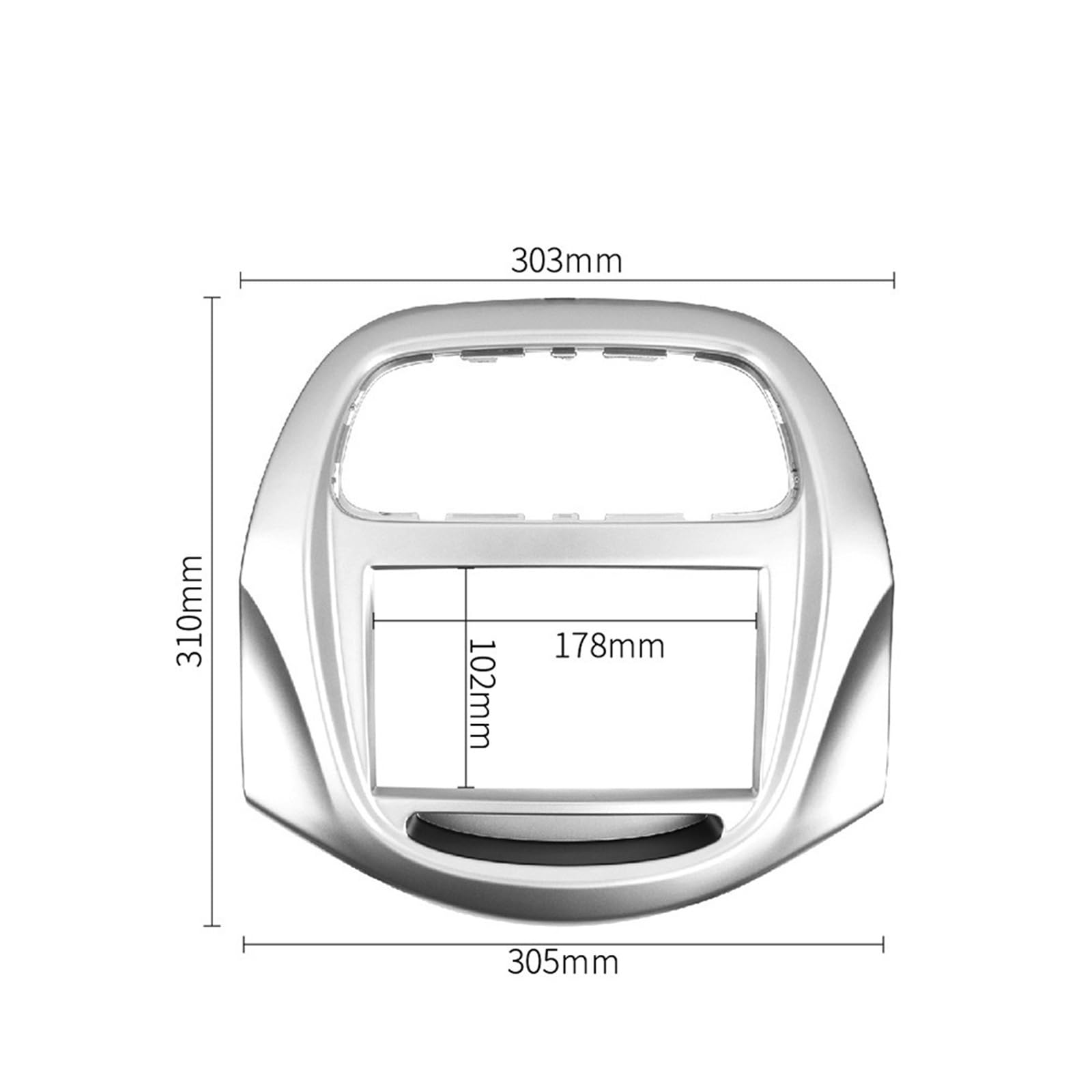 JUNPIY Doppelte 2-Din-Autoradio-Blende, for Daewoo, Matiz, for Chevrolet, Spark Baic Beat 2018+ Armaturenbrett-Installationsblende Stereo-Panel-Rahmen(178x100mm) von JUNPIY