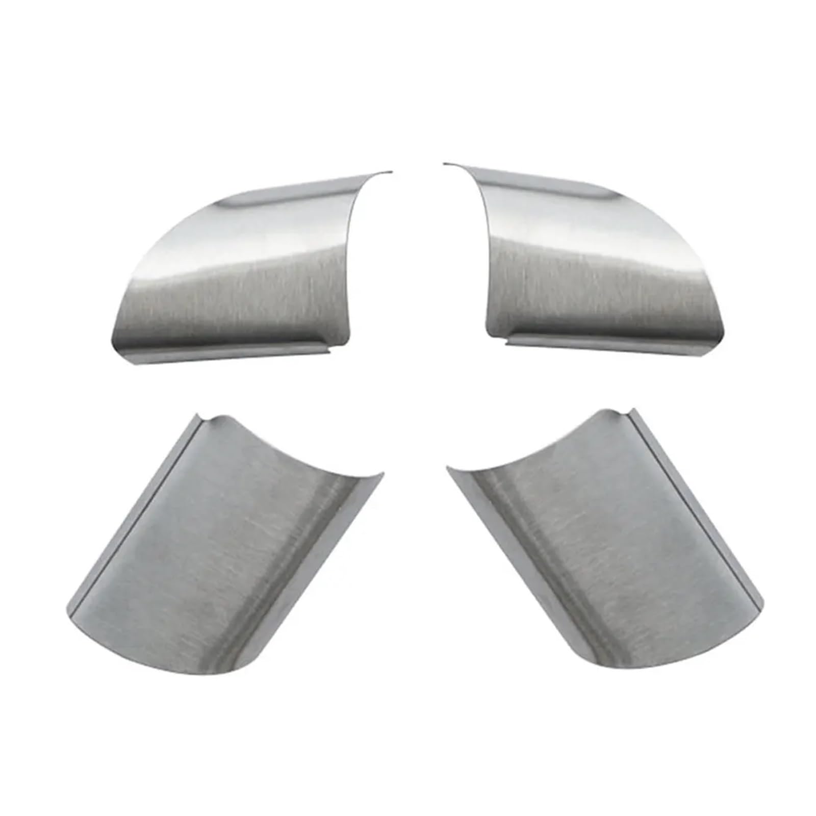 JUNPIY Edelstahl-Auto-Lenkrad-Dekorations-Abdeckungs-Ordnungsaufkleber, for Ford, for Focus 2 MK2 2005–2011, Zubehör 4 Stück Auto-Lenkradverkleidung(Silver) von JUNPIY