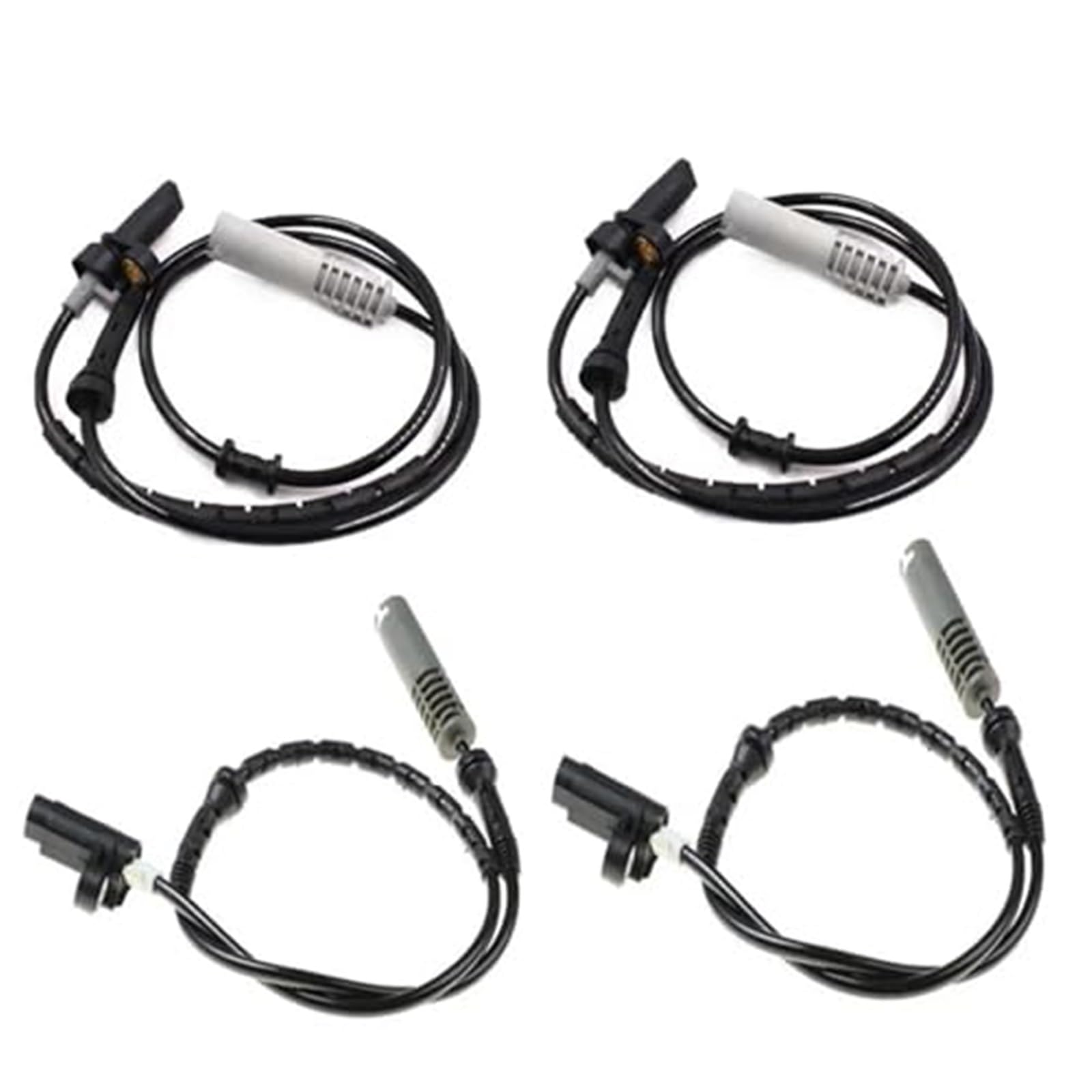 JUNPIY Front Rear Left Right ABS Sensor, for BMW, 7 Series E38 740i 740iL 750iL 1995-1998 34521182076 34521182077 ABS-Sensor Radgeschwindigkeit(Black 4PCS) von JUNPIY