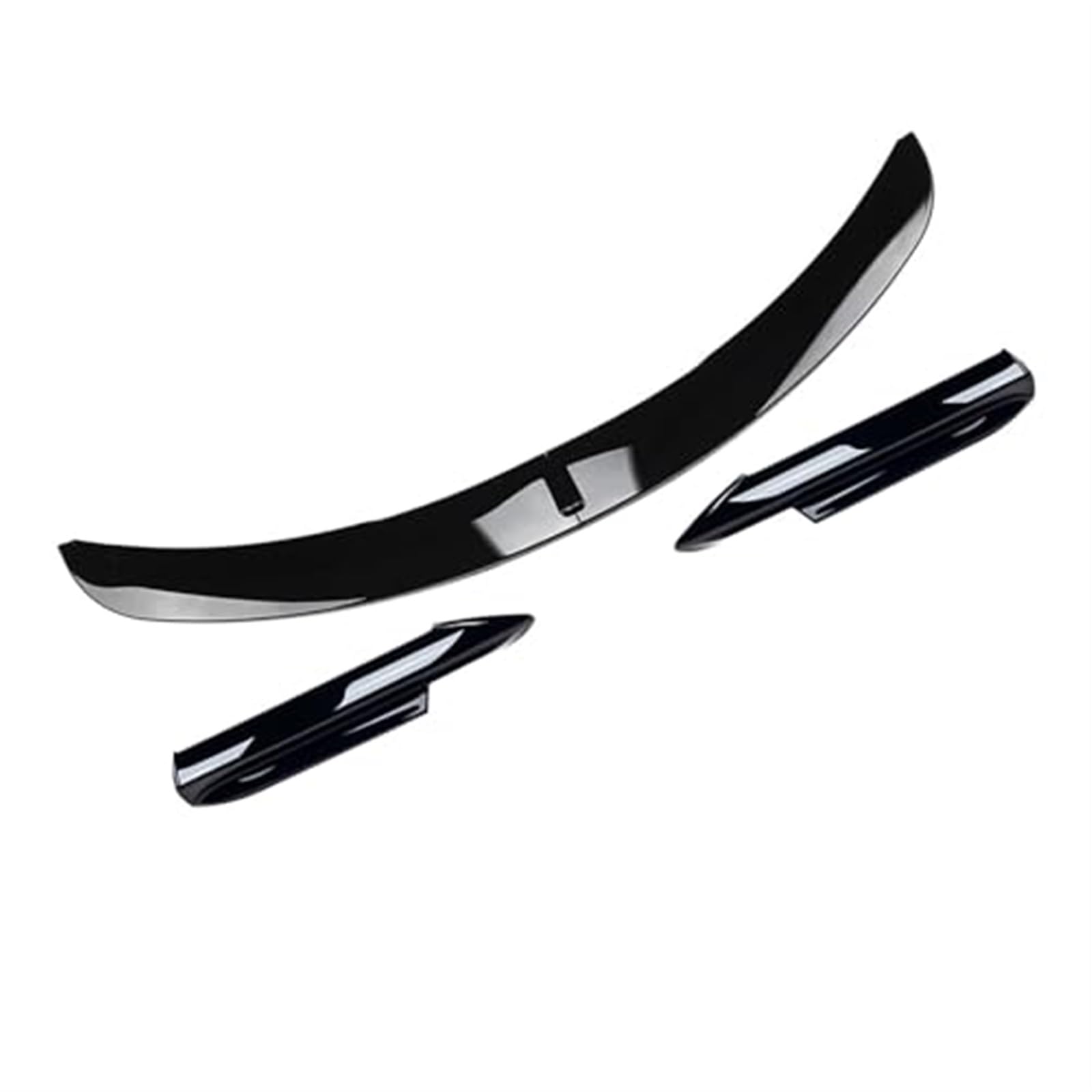 JUNPIY Frontstoßstangen-Spoilerlippe, unteres Blatt mit seitlicher Splitterabdeckung, for, 3er-Serie E90 E91 M-Tech Pre-LCI 2005–2008. Frontspoiler Frontsplitter-Spoiler(Black Glossy Black) von JUNPIY