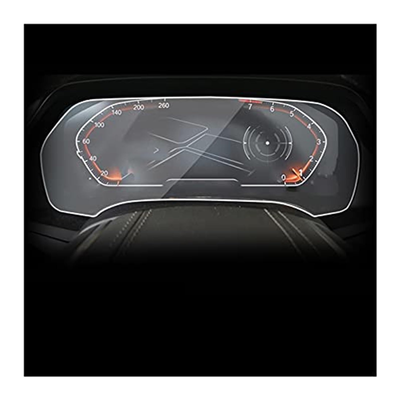 JUNPIY Instrumenten-Displayschutz, for, for G32 Serie 6GT 2020 2021, Auto-GPS-Navigation, LCD-Bildschirm, gehärtetes Glas, Schutzfolie, gehärteter Glasschutz Displayschutz aus Glas(Black Speedometer von JUNPIY